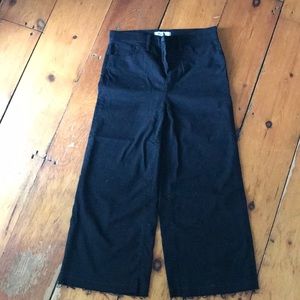 Black high rise wide crop Madewell Jeans